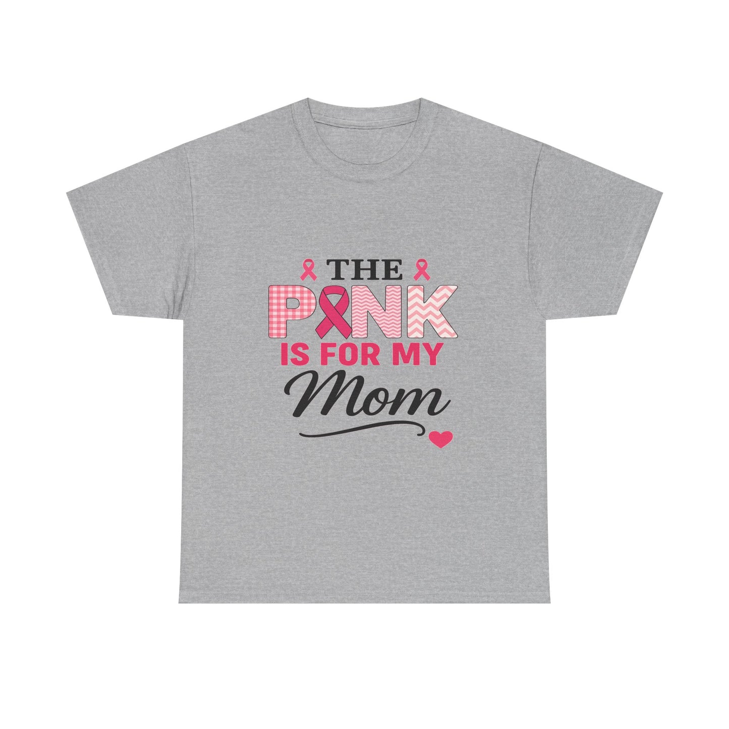 Mom's Strength: Pink Ribbon Breast Cancer Awareness Tee