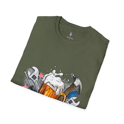 Dad Life Graphic T-Shirt, Unisex Softstyle Tee, Father's Day Gift, Beer Lover Apparel, Casual Weekend Wear, Gifts for Dad