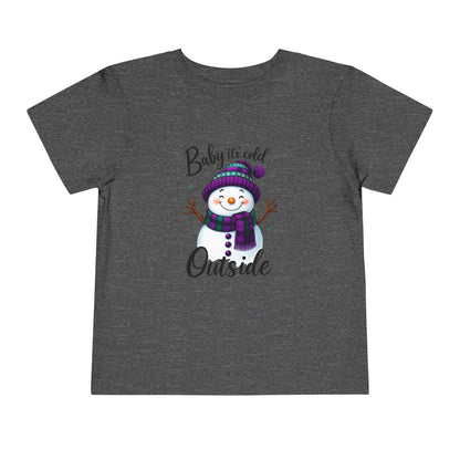 Baby It's Cold Outside Snowman Toddler Christmas Tee