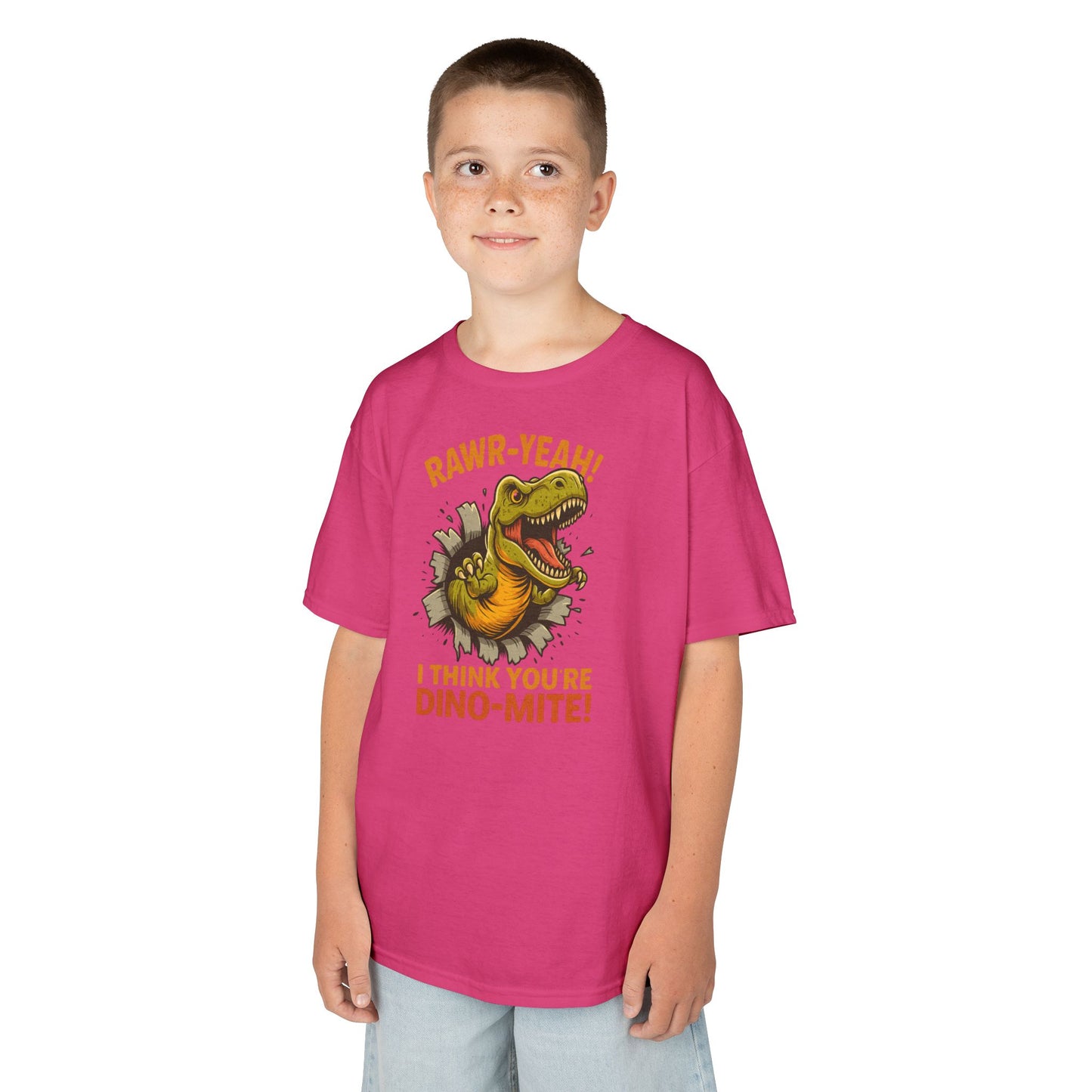 Dino-Mite Kids Tee - Fun Dinosaur T-Shirt for Boys and Girls, Perfect for Birthdays, Everyday Play, Dinosaur Lovers, Casual Wear