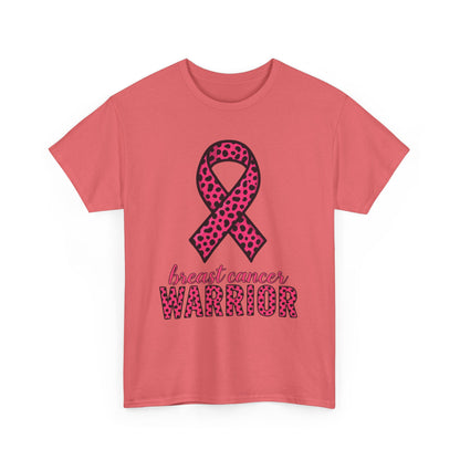 Pink Leopard Ribbon Breast Cancer Awareness Tee
