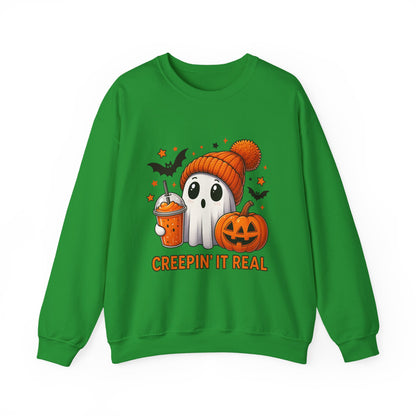 Creepin' It Real Ghost Halloween Sweatshirt