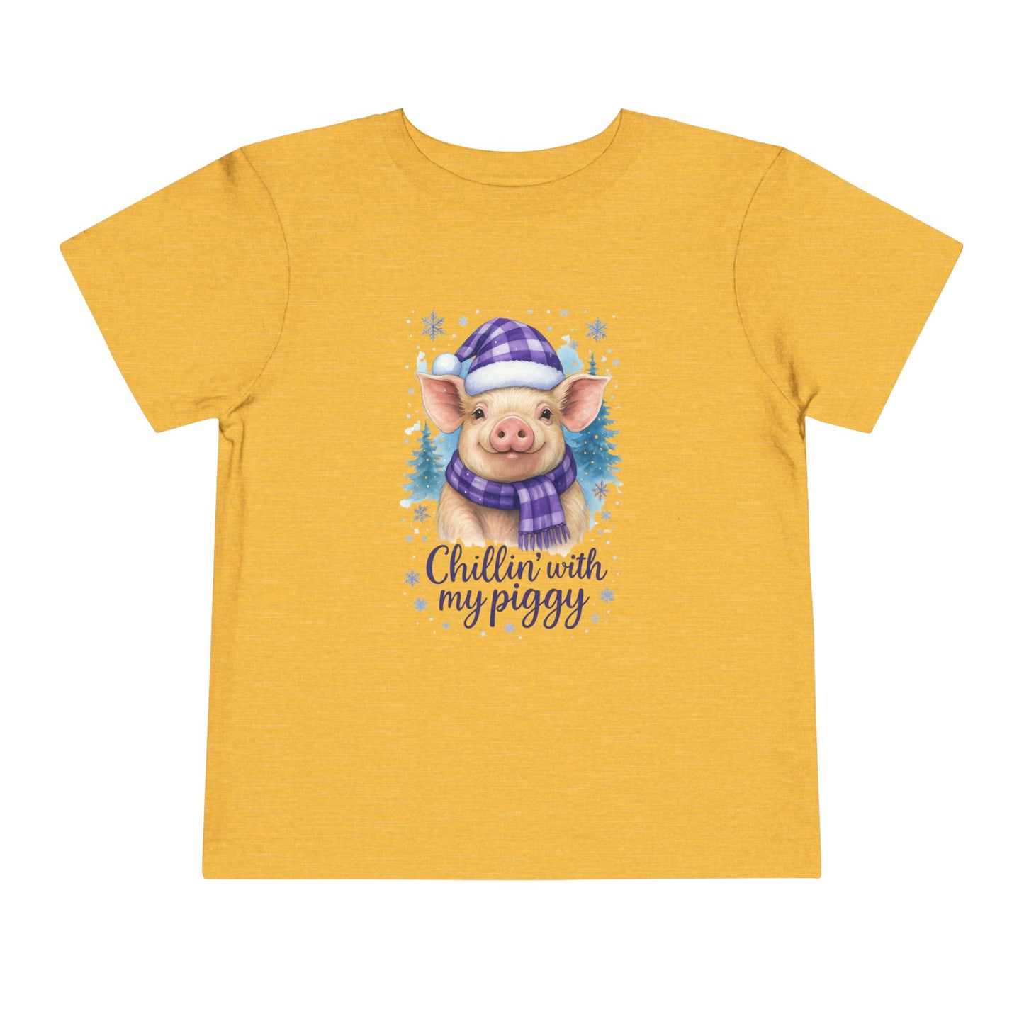Chillin' Piggy Toddler Christmas Tee