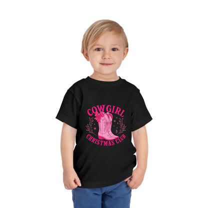 Cowgirl Christmas Club Tee - Pink Retro Holiday Shirt