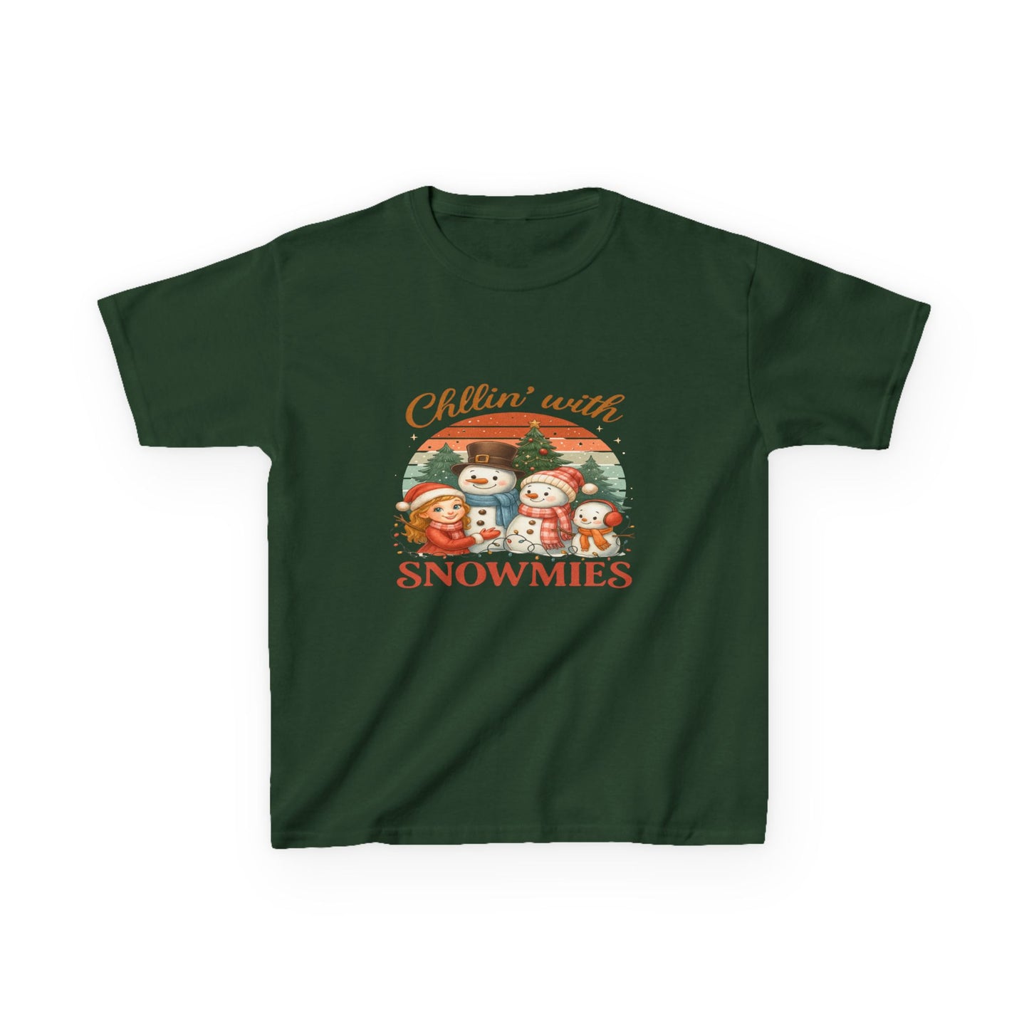 Chillin' with Snowmies Kids Christmas Tee