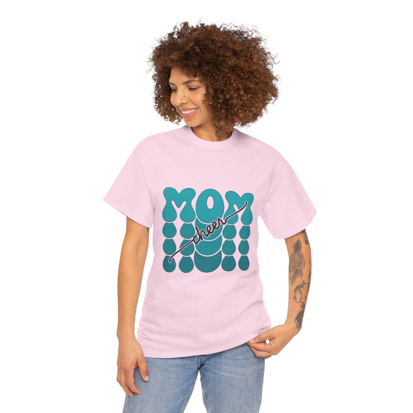 MOM Cheer – Turquoise Spirit Tee