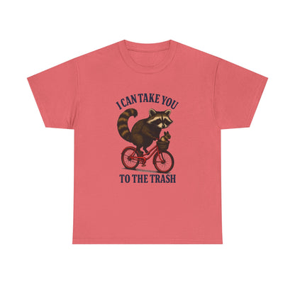 Cotton Tee Vintage Raccoon Bicycle Graphic Shirt