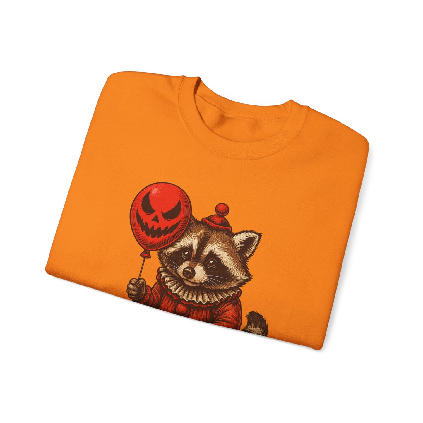 Creepy Clown Raccoon Halloween Sweatshirt