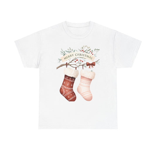 Watercolor Christmas Stocking Tee - Hope & Love