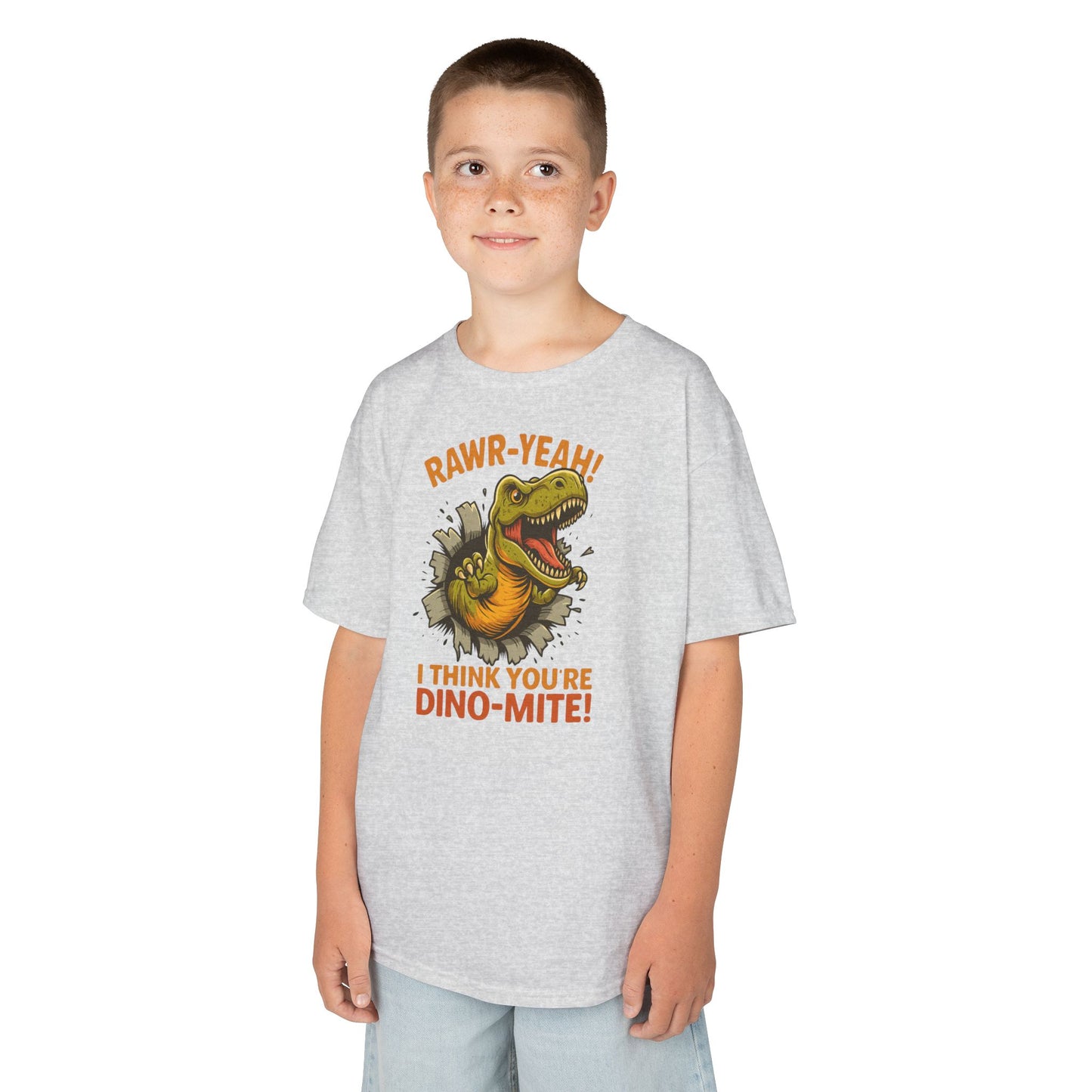 Dino-Mite Kids Tee - Fun Dinosaur T-Shirt for Boys and Girls, Perfect for Birthdays, Everyday Play, Dinosaur Lovers, Casual Wear