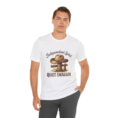 Quiet Swagger Cowboy Tee — Independent Spirit Western T-Shirt