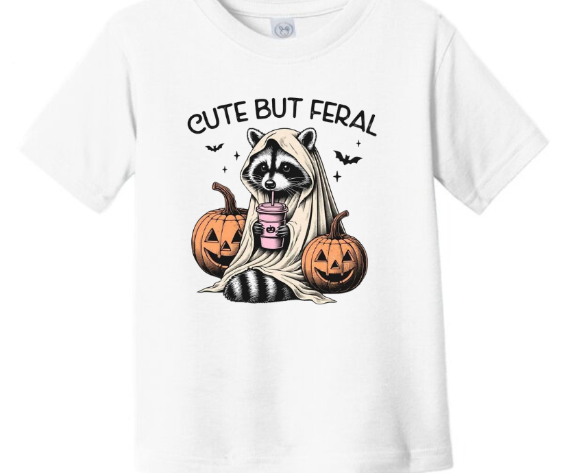 Cute But Feral Halloween Kid T-Shirt