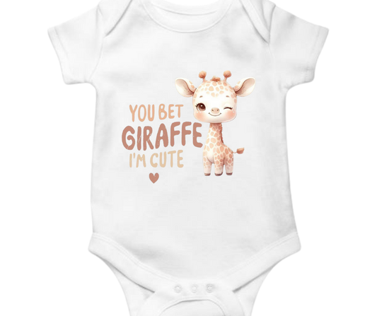 You bet Giraffe To Cute Onesie