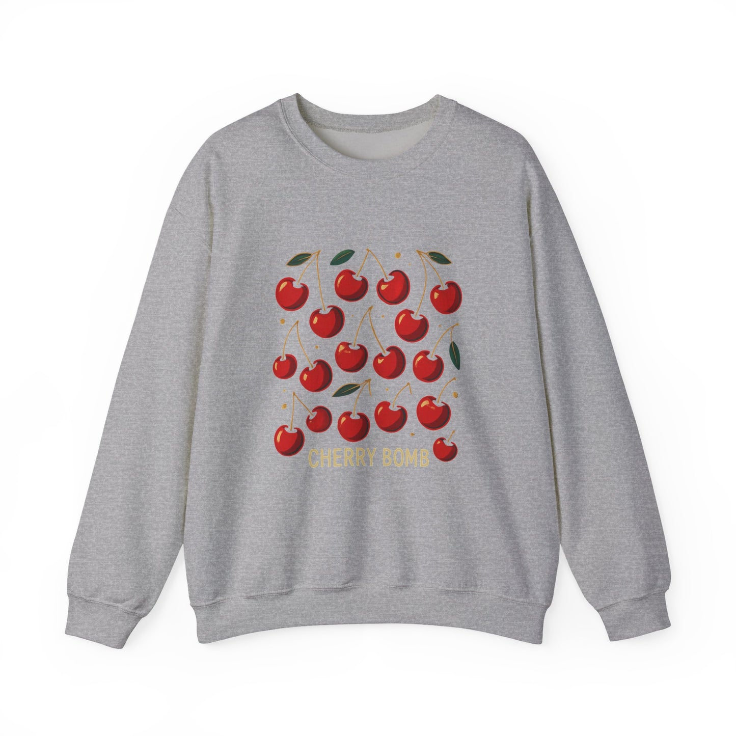 Cherry Bomb Crewneck Sweatshirt — Retro Cherry Graphic Pullover
