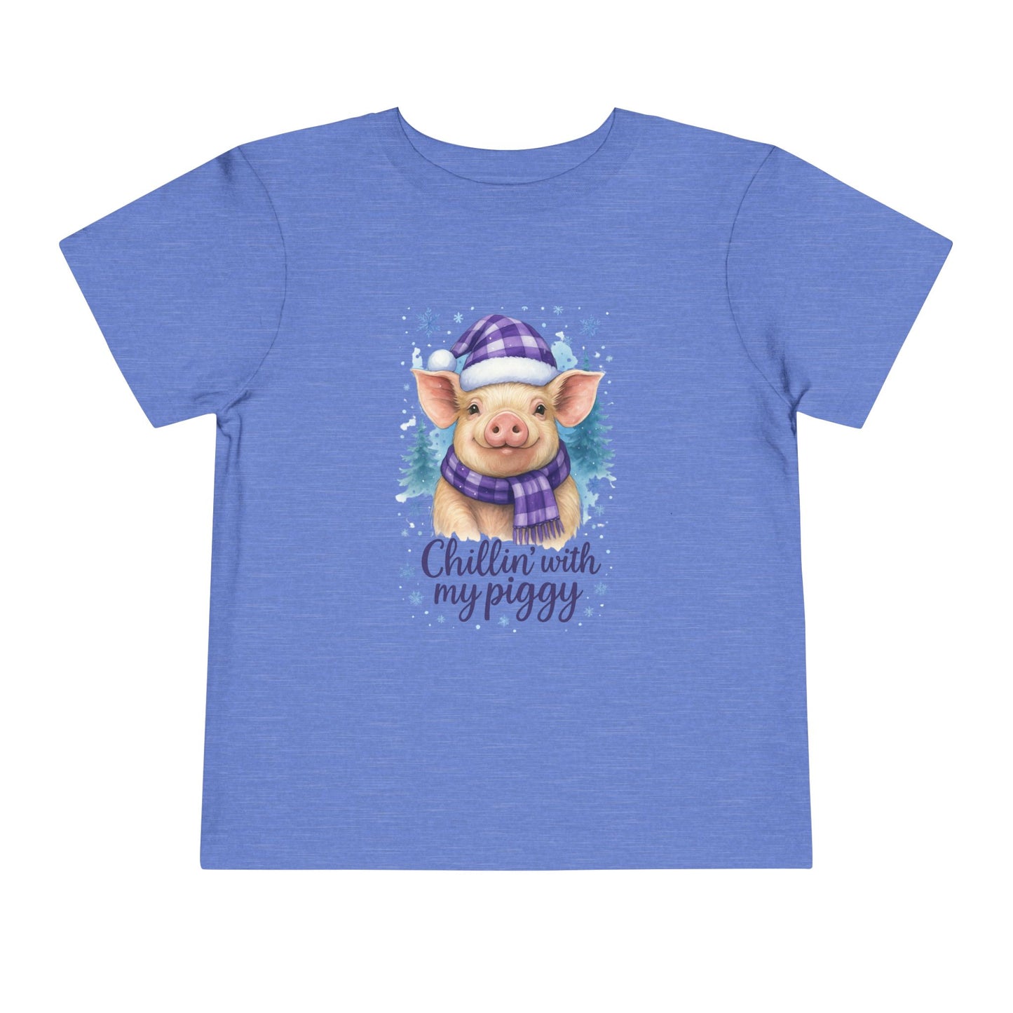 Chillin' Piggy Toddler Christmas Tee