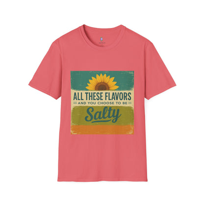 Sunflower Salty T-Shirt: Unisex Softstyle Tee for Sunshine Lovers, Casual Wear, Birthday Gift, Summer Vibes, Relaxed Style