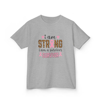 Breast Cancer Awareness Dinosaur Tee - I Am Strong Survivor