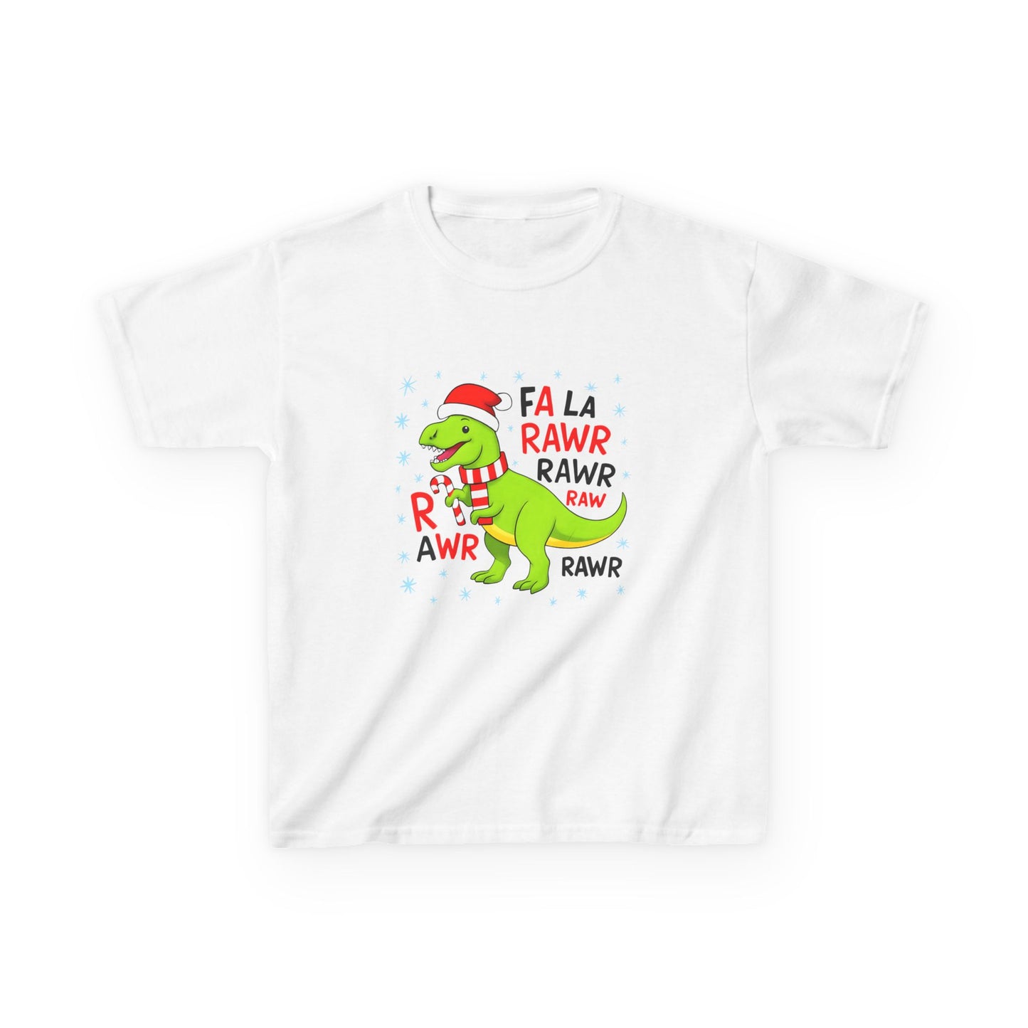 Holiday Dinosaur Kids Tee, Christmas Shirt, Fun Dinosaur T-Shirt, Kids Party Outfit, Cute Graphic Tee, Gift for Kids
