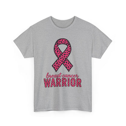 Pink Leopard Ribbon Breast Cancer Awareness Tee