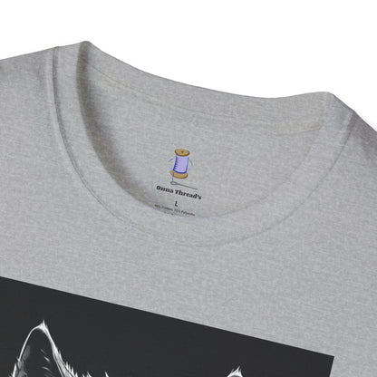 Wolf Graphic Unisex Softstyle T-Shirt, Animal Lover Apparel, Nature Tee, Unique Gift for Outdoorsy Friends, Casual Wear, Birthday Gift