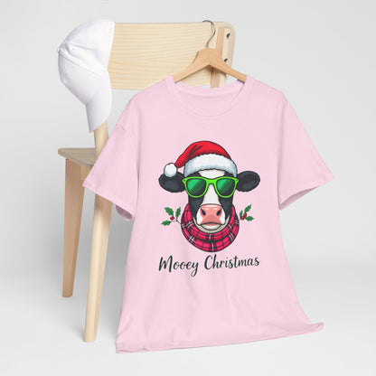 Moovey Christmas Cow Tee - Festive Holiday Cheer