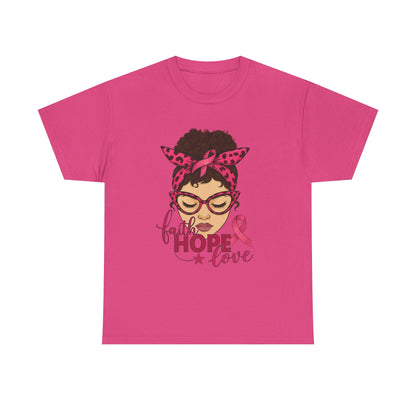 Hope, Faith, Love: Breast Cancer Awareness Tee