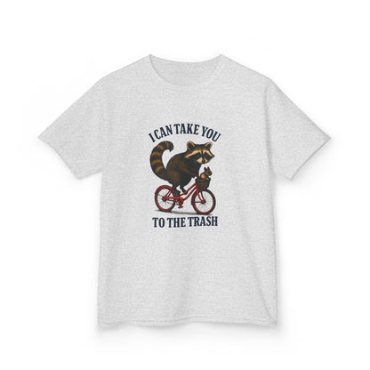 Raccoon Trash Ride Christmas Kids Tee