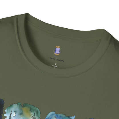 Camping Life Unisex Softstyle T-Shirt, Outdoor Apparel, Adventure Wear, Summer Camping Gear, Nature Lover Gift