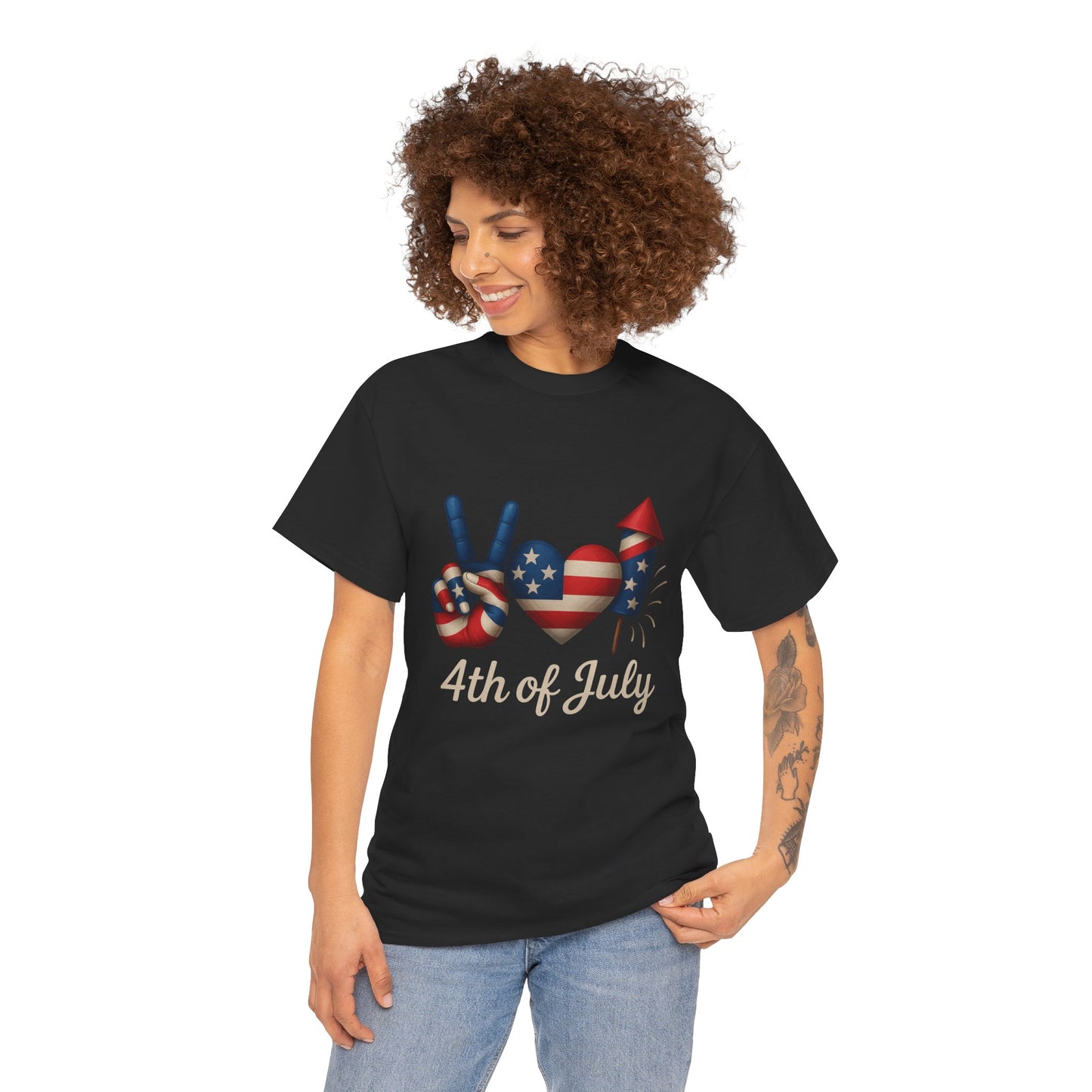 Peace Love Fireworks Tee – Patriotic 4th of July Shirt