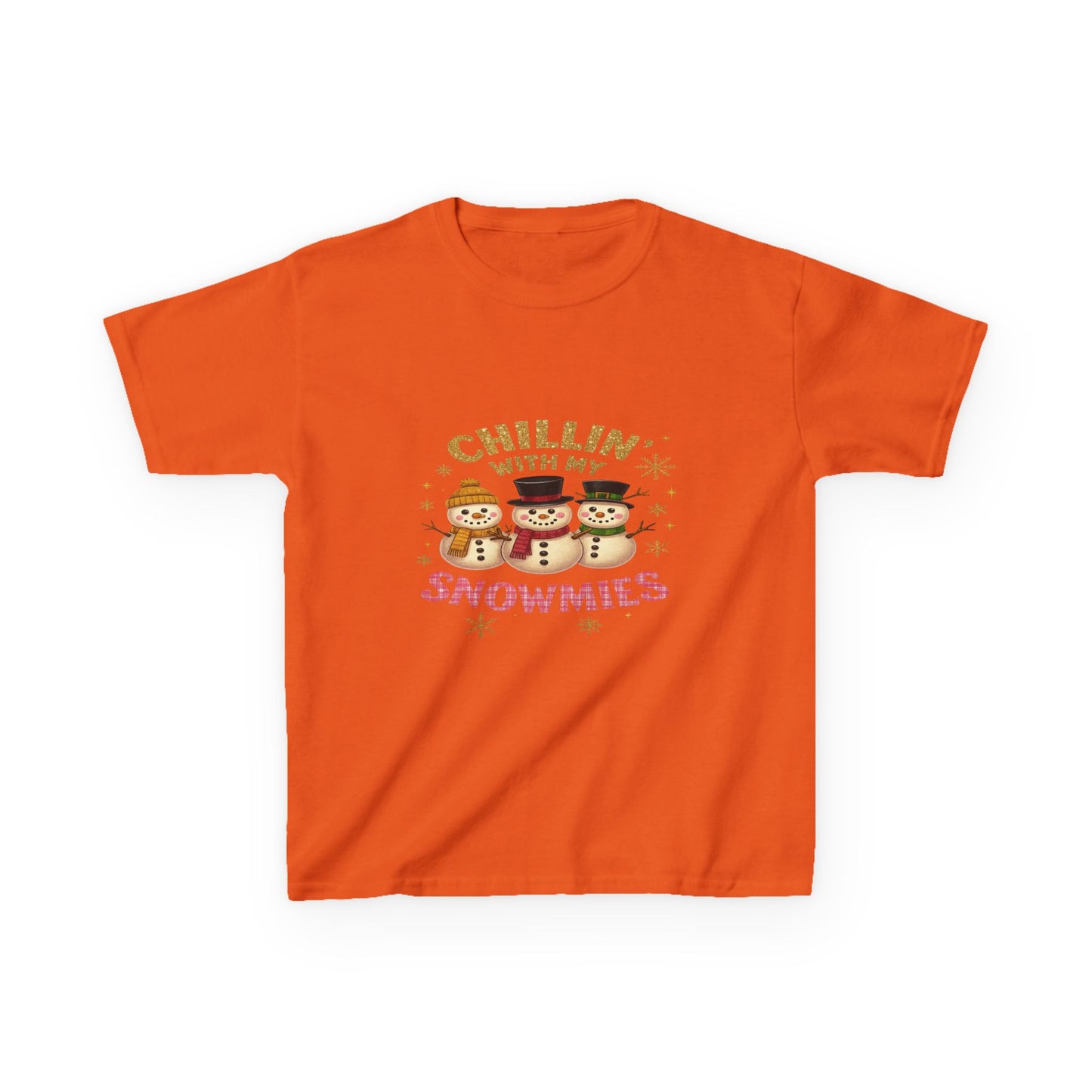 Chillin' with My Snowmies - Holiday Dinosaur Kids Tee