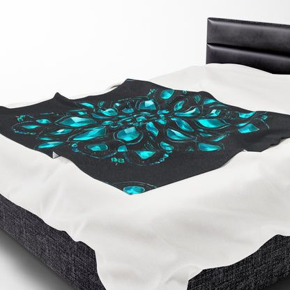 Luxe Velveteen Plush Blanket - Cozy Home Decor, Mandala Design, Gift for Her, Perfect for Winter, Soft Throw Blanket