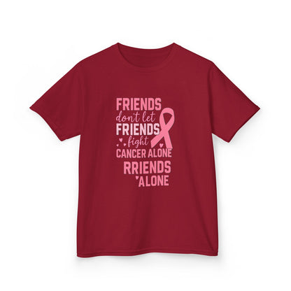 Friends Fight Cancer Alone Tee - Pink Ribbon Kids Shirt