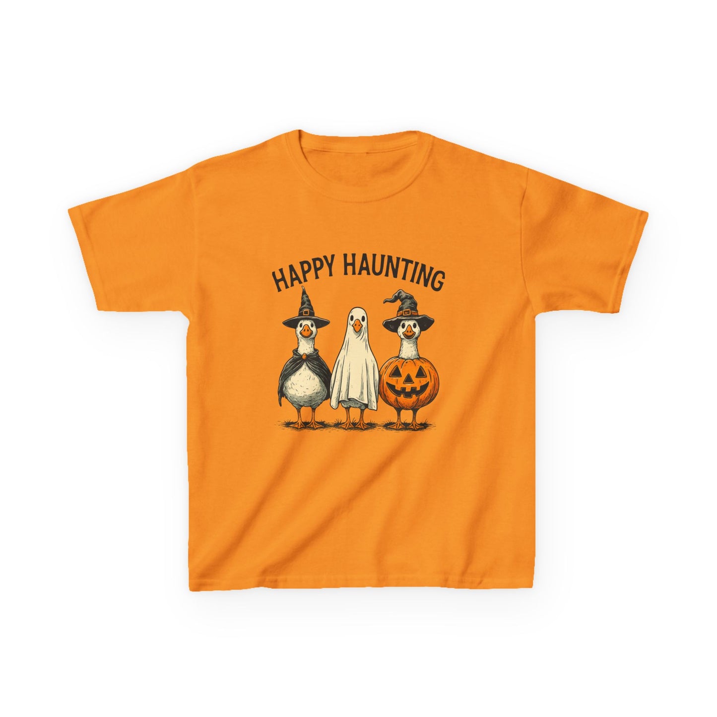 Happy Haunting Goose Halloween Kids Tee