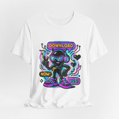 Download Now! Retro Gamer Alien T-Shirt — Neon Vaporwave Gaming Tee