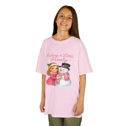 Kids Christmas Tee, Holiday T-shirt for Children, Cute Winter Gift, Frosty Snowman Design, Festive Family Photos