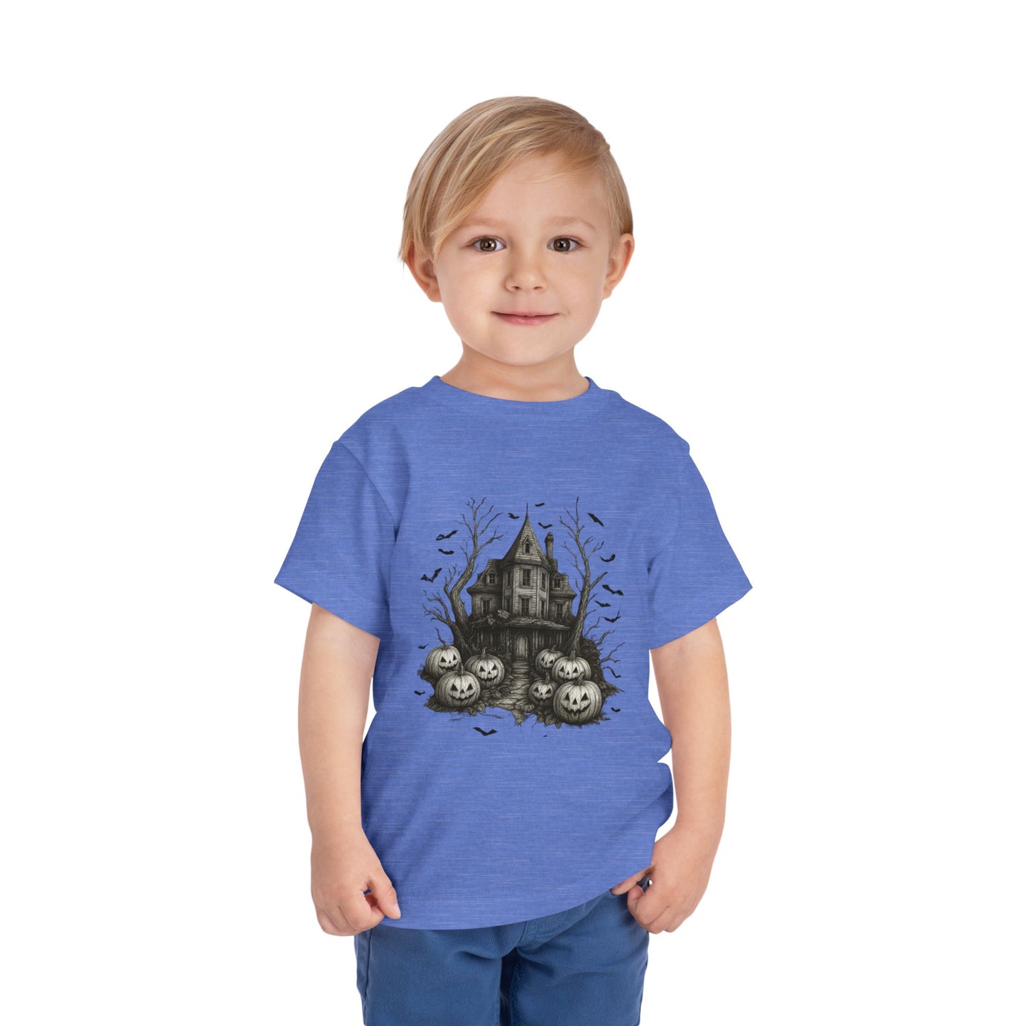 Spooky Halloween House Toddler Christmas Tee