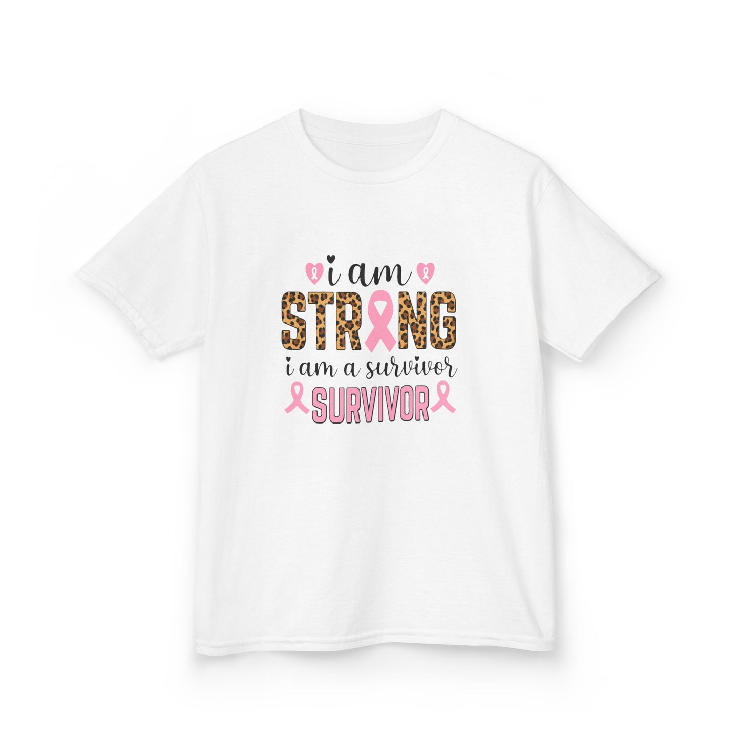 Breast Cancer Awareness Dinosaur Tee - I Am Strong Survivor