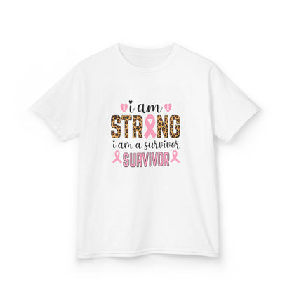 Breast Cancer Awareness Dinosaur Tee - I Am Strong Survivor