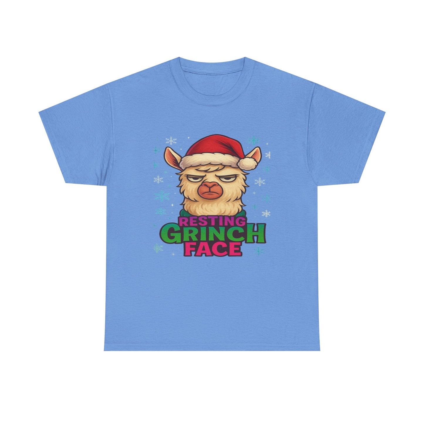 Grumpy Llama Face Christmas Tee