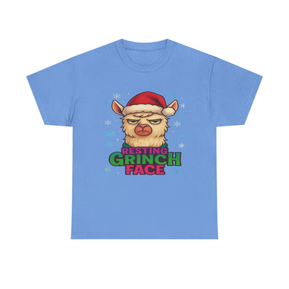 Grumpy Llama Face Christmas Tee