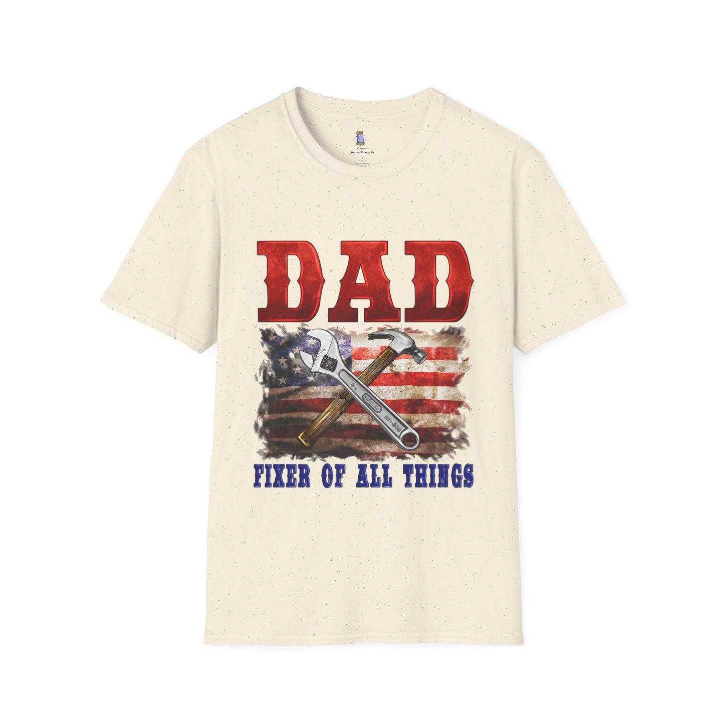 Patriotic Dad T-Shirt | Fixer of All Things Gift | Father's Day, Independence Day, Birthday Present, Casual Wear, Dad Apparel