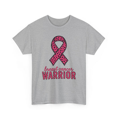 Pink Leopard Ribbon Breast Cancer Awareness Tee