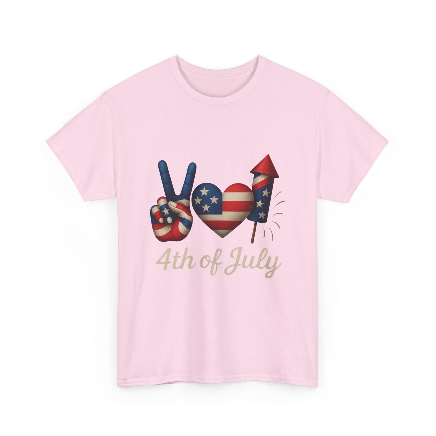 Peace Love Fireworks Tee – Patriotic 4th of July Shirt