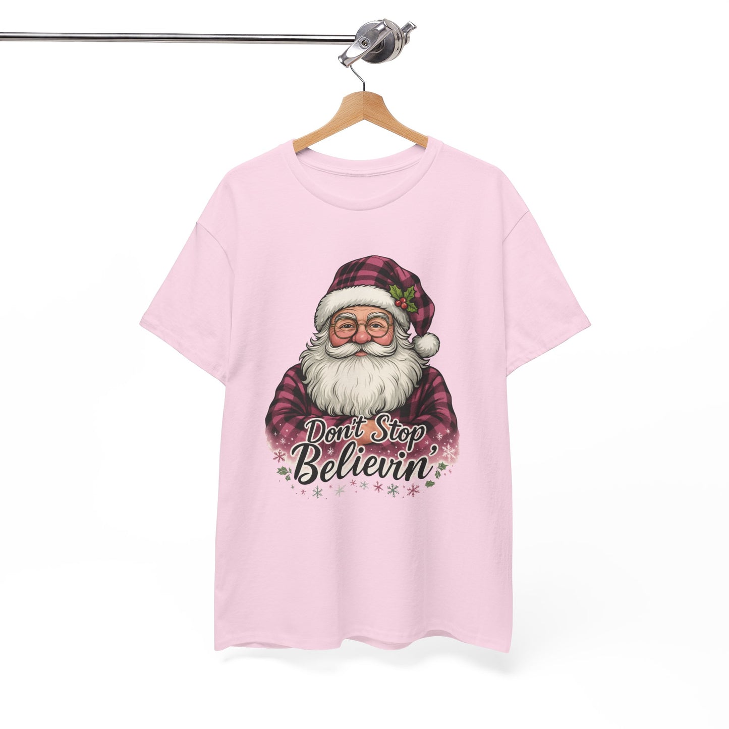 Don't Stop Believin' Santa - Holiday Tee