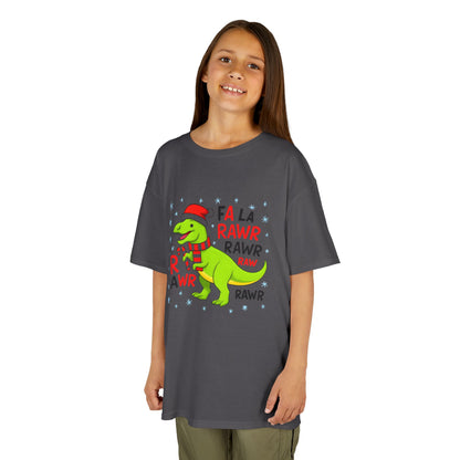 Holiday Dinosaur Kids Tee, Christmas Shirt, Fun Dinosaur T-Shirt, Kids Party Outfit, Cute Graphic Tee, Gift for Kids
