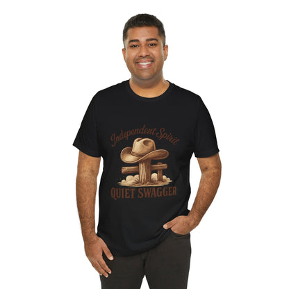Quiet Swagger Cowboy Tee — Independent Spirit Western T-Shirt