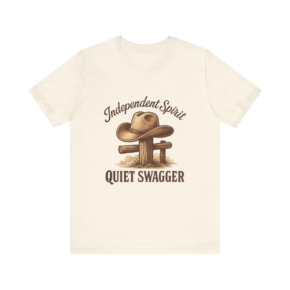 Quiet Swagger Cowboy Tee — Independent Spirit Western T-Shirt