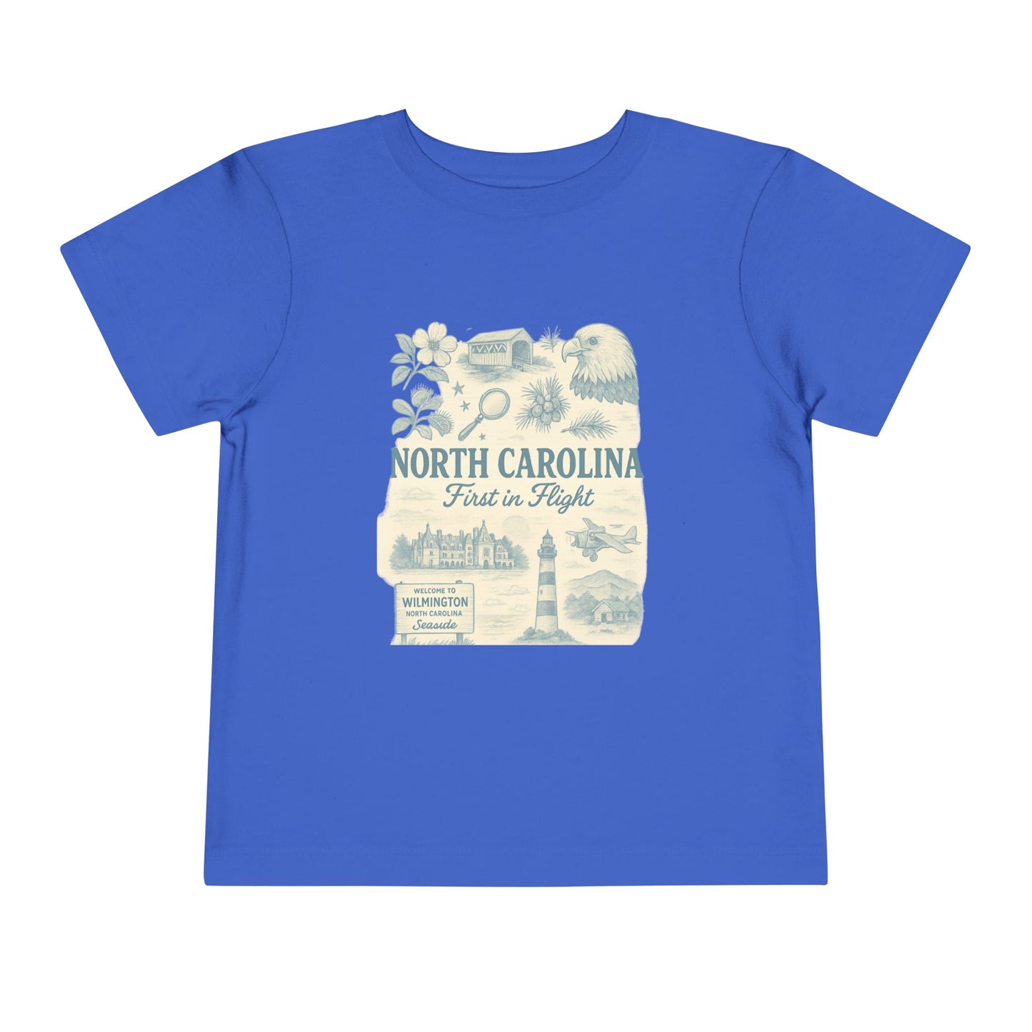 Toddler Tee - NC Landmarks Vintage First in Flight Design