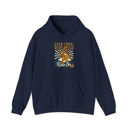 Ride Wild Hoodie — Retro Cowboy "Ride On" Graphic Sweatshirt