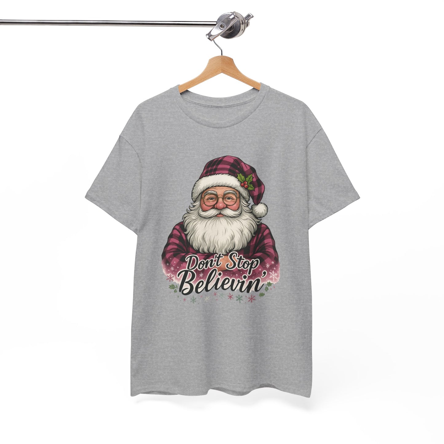 Don't Stop Believin' Santa - Holiday Tee